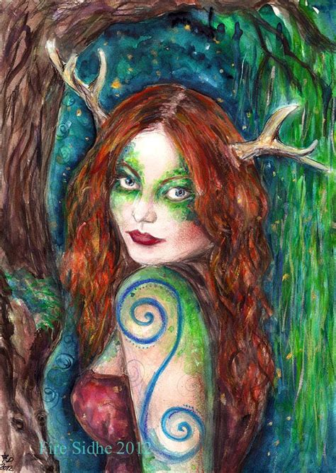 Elen Of The Ways Beltane Blessings Print By Lauraredwitch £1000