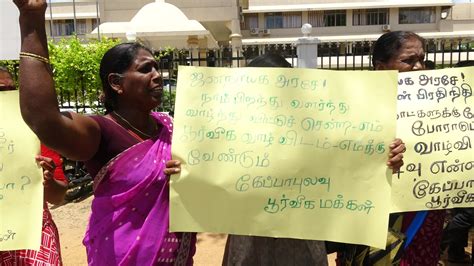Tamils Continue To Protest Against Sri Lankan Military Occupation