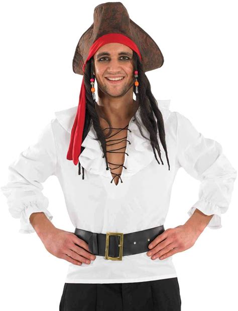 Fun Shack Adults Pirate Shirt White Costume Accessory Mens Womens