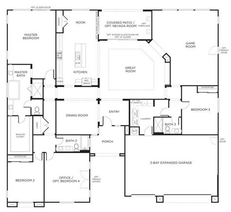 Exceptional 4 Bedroom House Plans One Story With Basement New Home