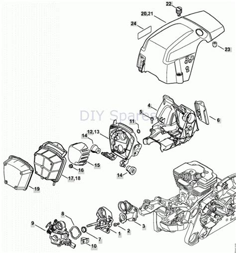 Stihl Ms 362 Chainsaw Ms362 And C Parts Diagram