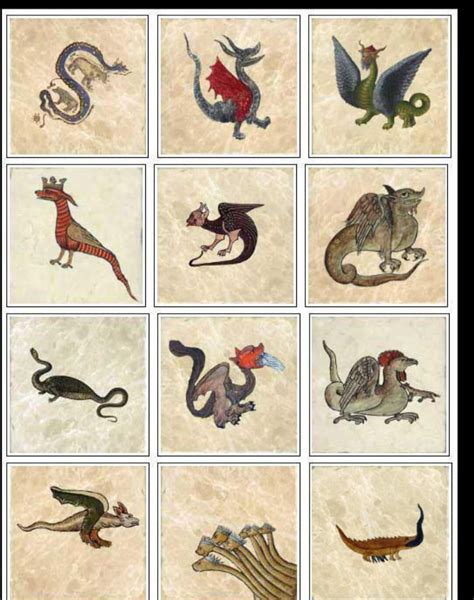 Pin By 牛 运 On Pb Menswear Medieval Dragon Bestiary Medieval Art