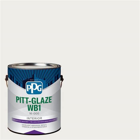 Pitt Glaze 1 Gal Ppg1025 1 Commercial White Semi Gloss Interior Paint