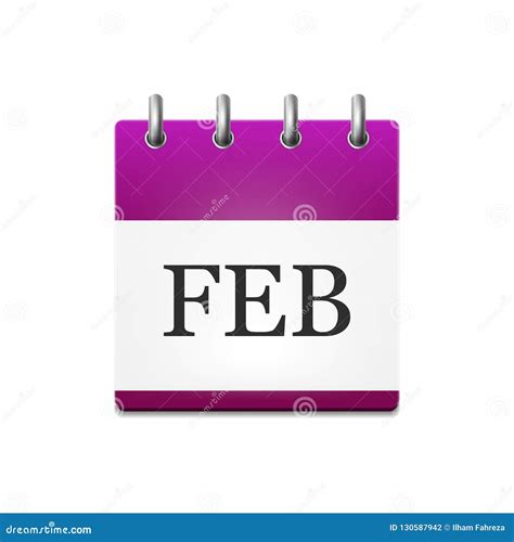 Illustration Of The Calendar In February Stock Vector Illustration Of