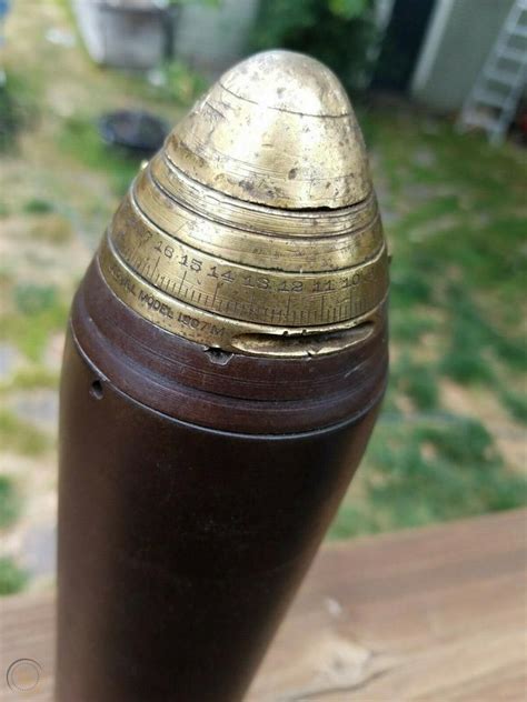 A Scoville Model Wwi 1907m Artillery Fuse And Shell Inert Harmless