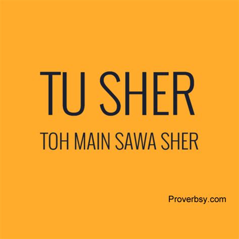 Tu Sher Toh Main Sawa Sher Proverbsy