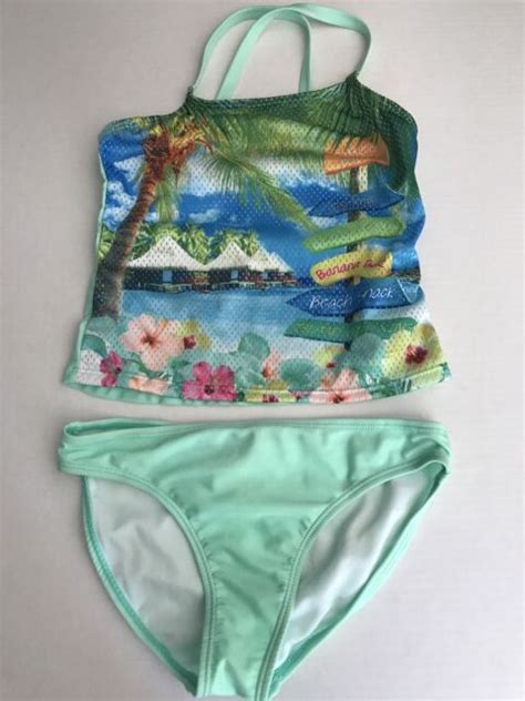 Op Girls Swim Suit Tankini Set Kids Swim Kids Size 78 M Ebay