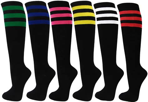 Couver Casual Wear Cotton Knee High Referee Socks Multi Assorted Pack