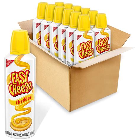Buy Easy Cheese Cheddar Cheese Snack 8 Oz Cans Pack Of 12 Online In Australia B00h46sby0
