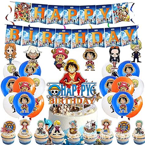 Buy One Piece Theme Birthday Decorations Set Include 1 Banner 12