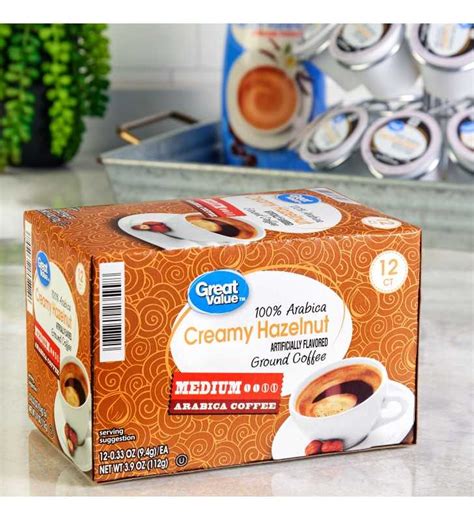 Great Value Arabica Creamy Hazelnut Coffee Pods Medium Roast