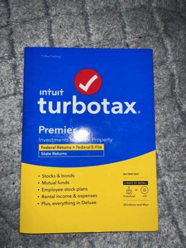 NEW Intuit Turbotax Premier Investments Rental Federal State