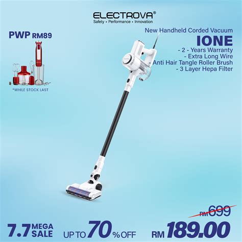 Electrova Vaclife Series Handheld Vacuum Cleaner Et Ione Shopee Malaysia