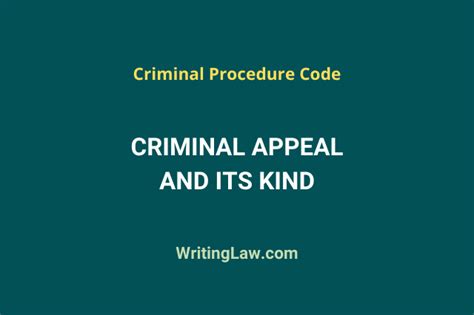 Criminal Appeal And 5 Kinds Of Appeal Under Crpc