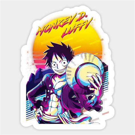Junji Ito One Piece Luffy Monkey D Luffy Anime Angel Sticker Design