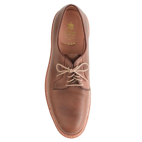 Lyst Jcrew Limitededition Alden Plain Toe Leather Bluchers In Brown