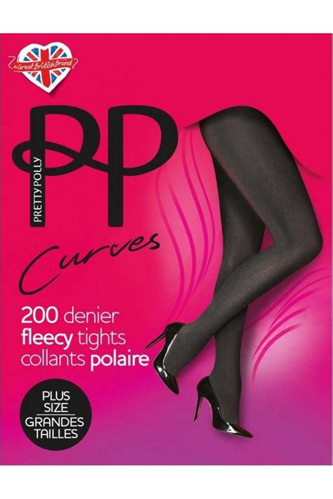 pretty polly 200 denier fleecy opaque plus size tights