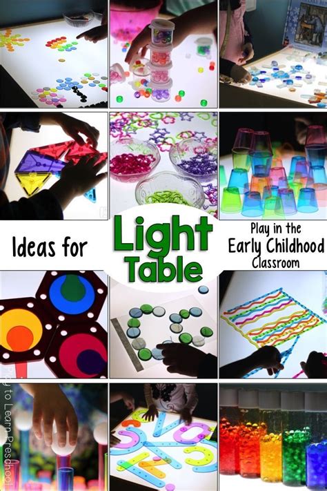 Light Table Towers For Preschoolers Light Box Activities Diy Light