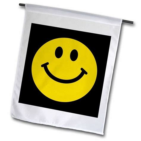 Garden Flag Yellow Smiley Face Cute Traditional Happy Smilie 1960s