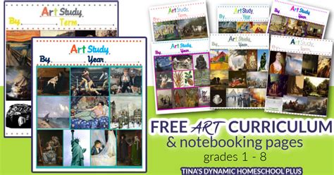 Free Art Curriculum Grades 1 8 Notebooking Pages