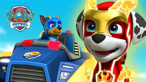 Marshall And Chase Mighty Pups Rescues And More Paw Patrol Cartoons