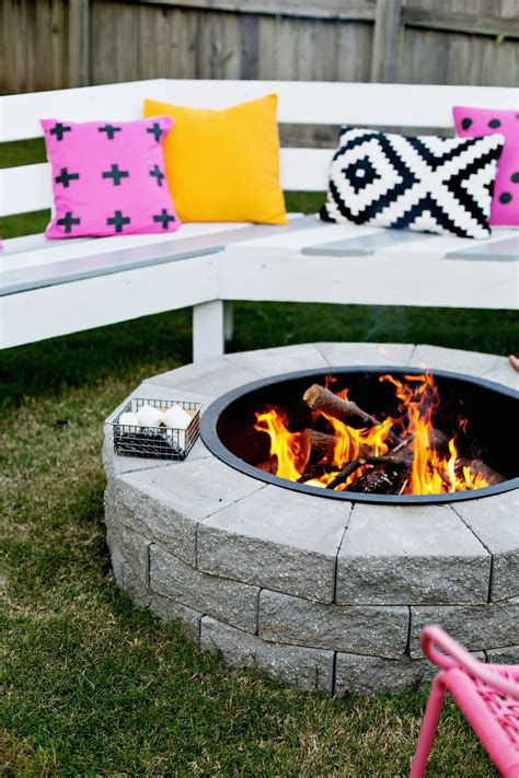 When fire pit designs don't take placement into account, a fire pit can actually detract from a space more than it can add to it. Make Your Own Fire Pit in 4 Easy Steps! - A Beautiful Mess