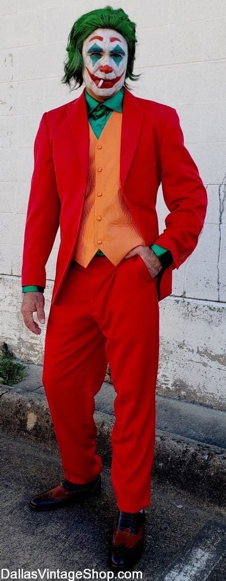 Joker Costume Joaquin Phoenix Red Suit Orange Vest Wig Makeup