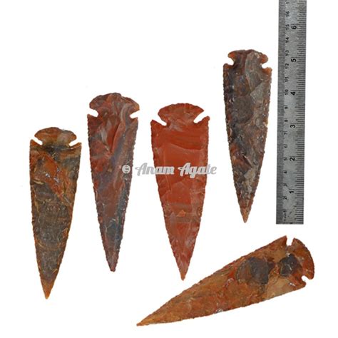 Exclusive Collection Of Agate Arrowheads 5 Inches
