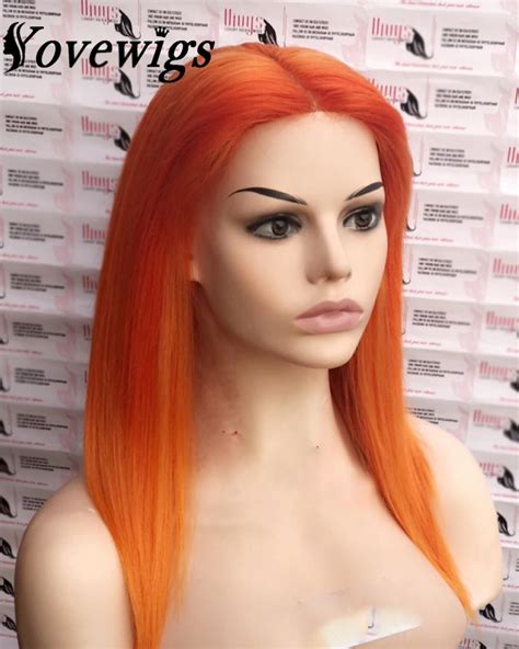 High Quality 100 Brazilian Hair Orange Silky Straight Hair For Balck