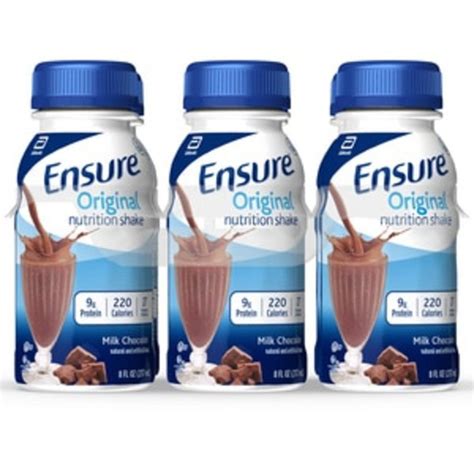 Ensure Original Nutrition Shake Milk Chocolate Ready To Drink Bottles