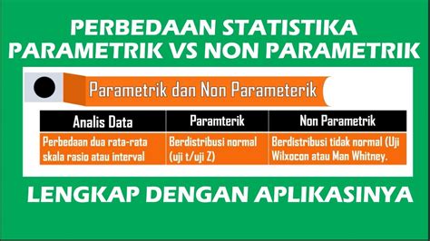 Statistik Parametrik Dan Non Parametrik Ilmu