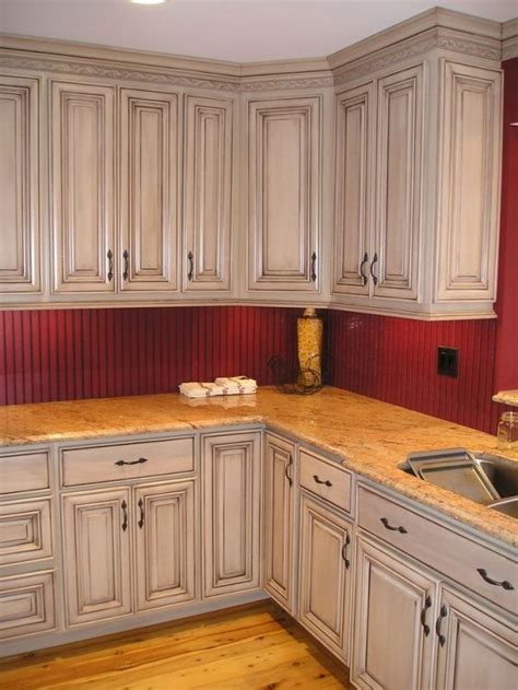 How to make diy cabinets for your laundry room. taupe with brown glazed kitchen cabinets - I think we ...