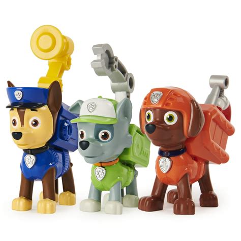 Paw Patrol Action Pack Pups Chase Rocky And Zuma 3 Pack Of