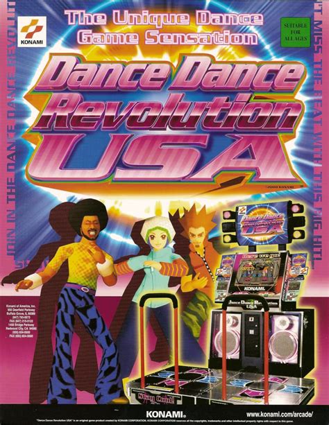 Dance Dance Revolution Usa Konami Video Game 2000 Usa The Arcade Flyer Archive