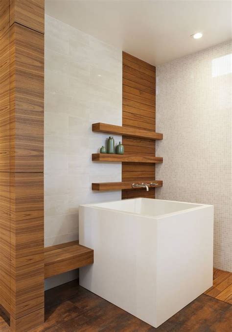The bathtub has a brushed nickel drain and also overflow. Japanese soaking tubs for small bathrooms as interesting ...