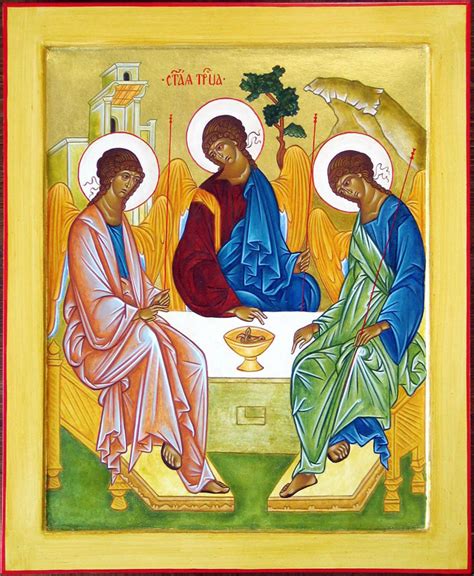 A collection of 58 paintings (hd) description: Rublev's Icon | Trinity and Humanity