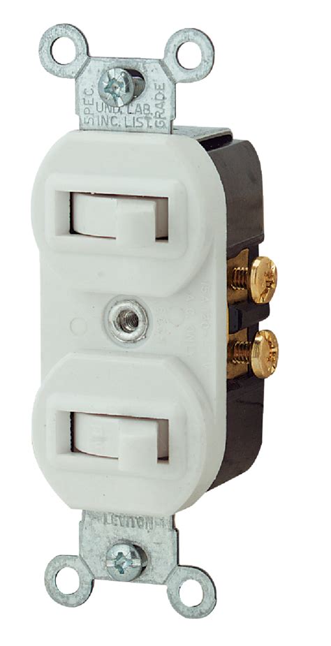 Buy Leviton Combination Duplex Switch White 15a