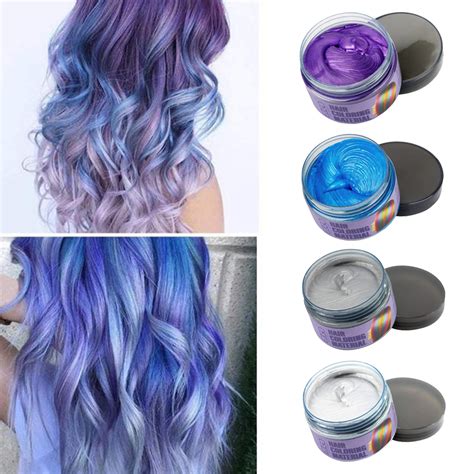 Hair Wax 4 Colors Kit Temporary Hair Color Easy To Rinse