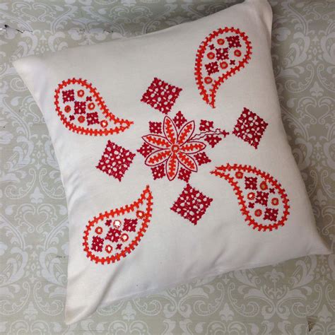 Phulkari Embroidered Cushion Cover Sarang