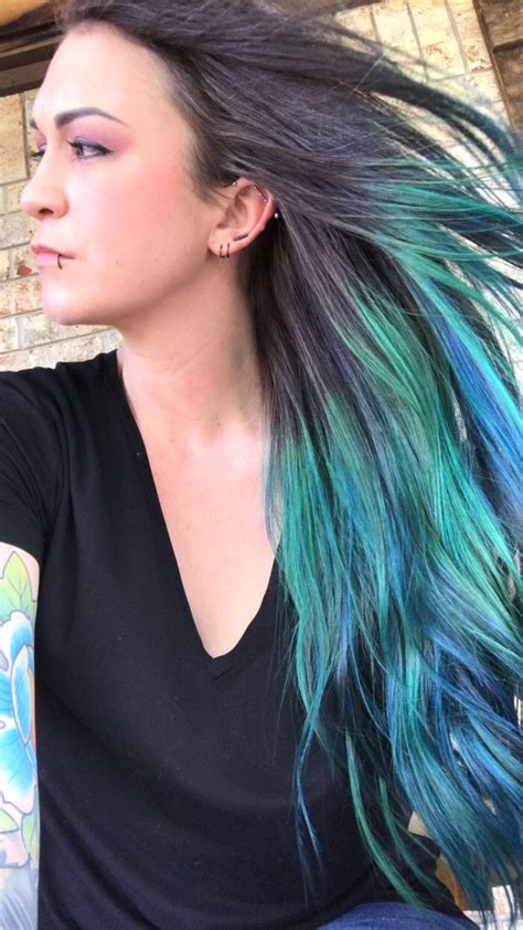 Blue Ombré Mermaid Hair Mermaid Hair Hair Salon Hair