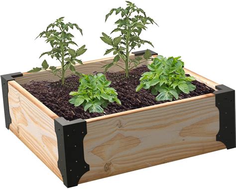 Burrowing pests and weeds can be blocked off from below with hardware cloth and landscape fabric the available lengths of lumber have indeed swayed our design slightly at times. Raised Garden Bed Corner Brackets Plant-Container Black Bracket - Buy Bed Corner Brackets, Bed ...