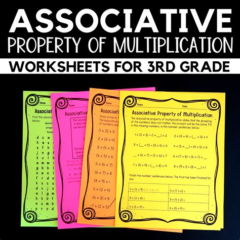 Associative Property Of Multiplication Worksheets Rd Grade