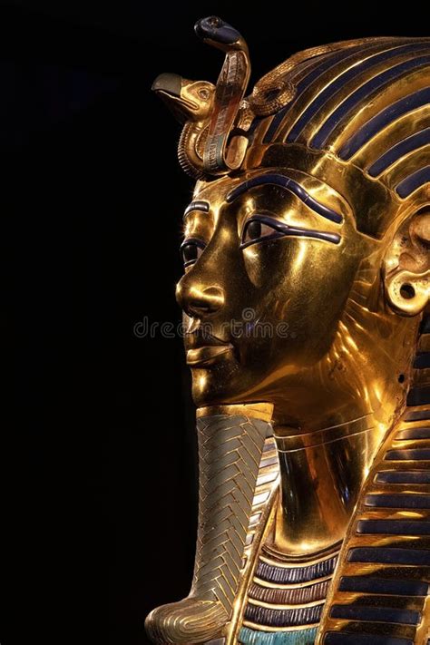 Golden Funerary Mask Of Pharaoh Tutankhamun Copy Editorial Photography