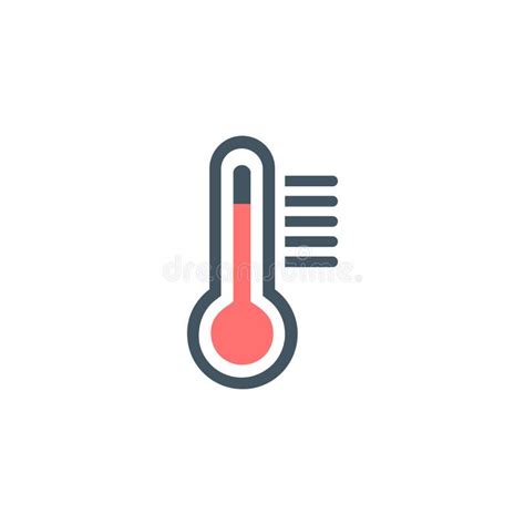 Icona Del Termometro A Temperatura Illustrazione Vettoriale Stock