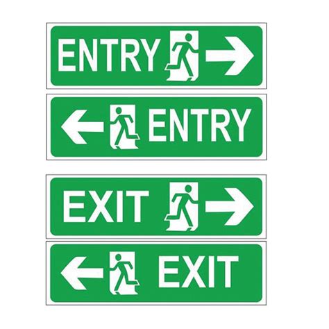 Acrylic Custom Shape Entry And Exit Sign Boards Board Thickness 4mm