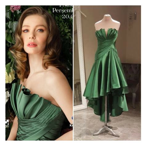 Green Dress Worn By Burcu Biricik Turkzine