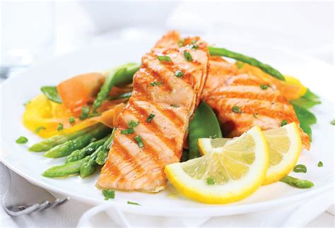 Salmon Fish Healthy Food W For Woman