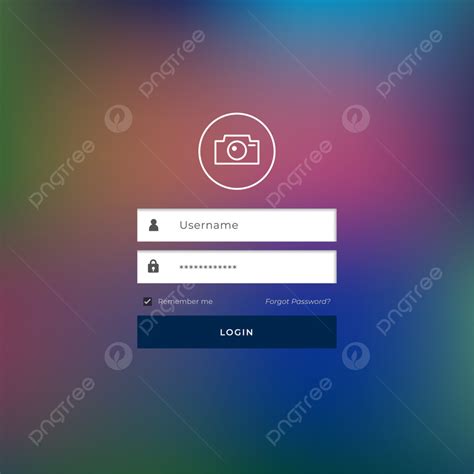 Login Screen Page Design With Blur Background Template Download On Pngtree