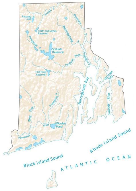 Map Of Rhode Island Cities And Roads Gis Geography