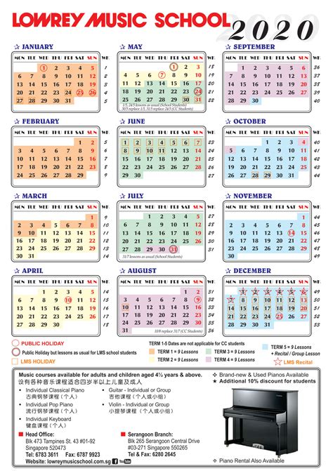 Singapore Calendar 2020 With Public Holidays Download Literacy Basics